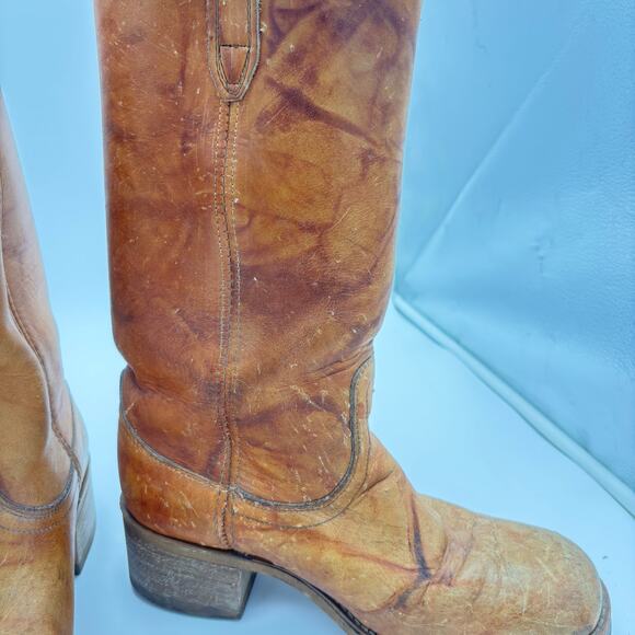 Vintage 60s 70s Acme Leather Campus Rancher Boots Men's 8.5EEE Made in USA - Picture 9 of 14